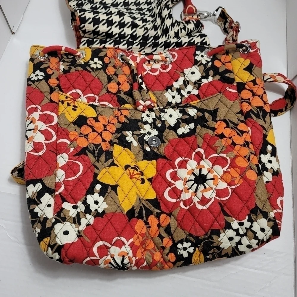Vera Bradley Bittersweet Convertible Backpack Tote Bag Retired Print